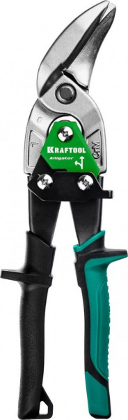 Ножницы по металлу усиленные левые Alligator с выносом 250 мм 2328-OL KRAFTOOL 