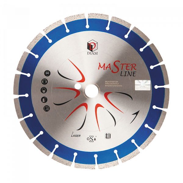 Круг сегментный алмазный железобетон Master Line 500*3,4*10*90/50 DIAM