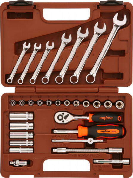 Набор инструмента 1/4"DR 30 предметов OMT30S OMBRA